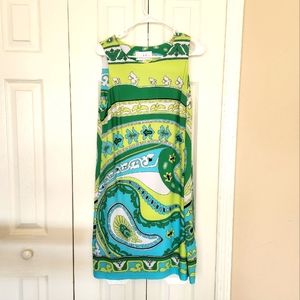 Women's signature graphic print sheath dress, size 10.
